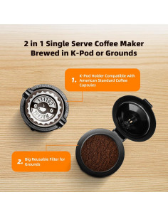 Cafetera Horavie K1100 Compacta para 1 Taza 177 a 354 ml 2