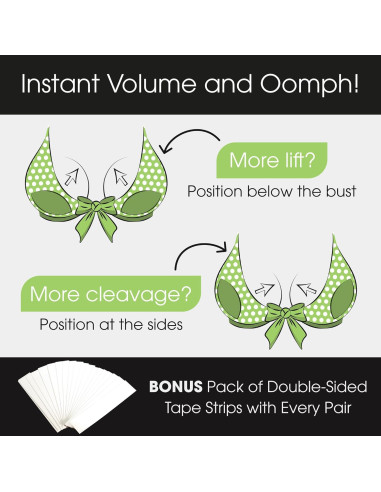 Inserts Push Up Double Scoop A/B, C, D con Cinta Adhesiva