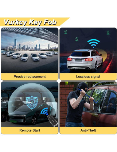 Control Remoto Llave Vurkcy para Chevy y Pontiac 4 Botones