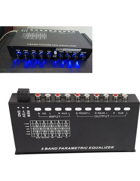 Ecualizador de Coche DAUZ 5 Bandas Ajustables Audio
