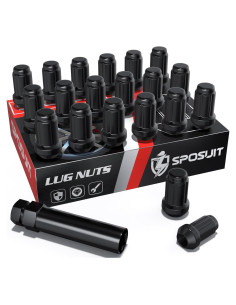 Tuerca de Llantas Sposuit M12x1.5 Negra - 20 Pcs para Chevrolet