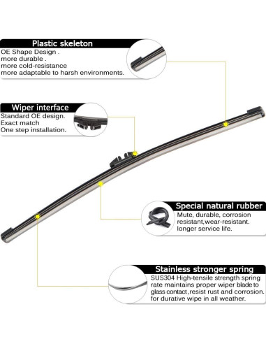 Brazo Limpiaparabrisas Trasero AUTOBOO para Ford y Lincoln