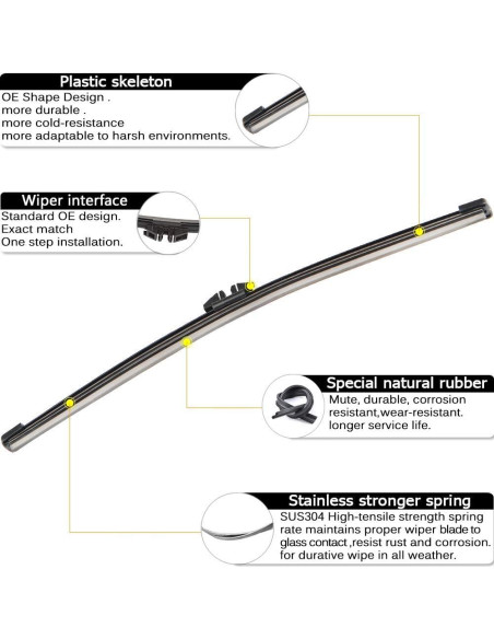 Brazo Limpiaparabrisas Trasero AUTOBOO para Ford y Lincoln