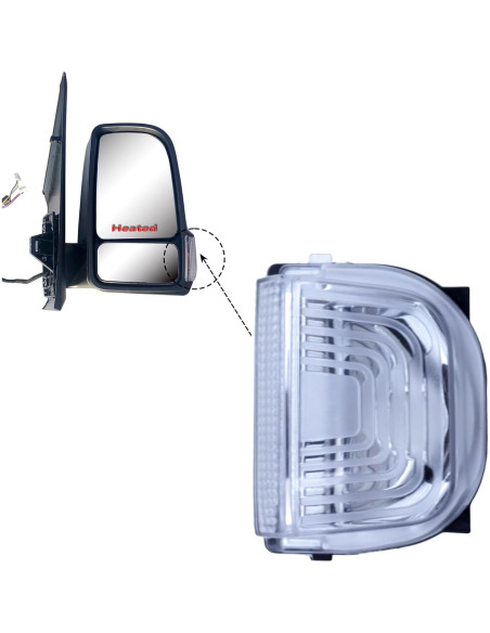 Luz de señal de giro LONGLING para espejo Sprinter 2019-2024