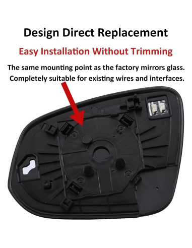 Cristal Espejo Lateral Derecho Toyota Hilux 2015-2019 - Calefacción