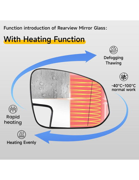 Cristal Espejo Lateral Derecho Toyota Hilux 2015-2019 - Calefacción