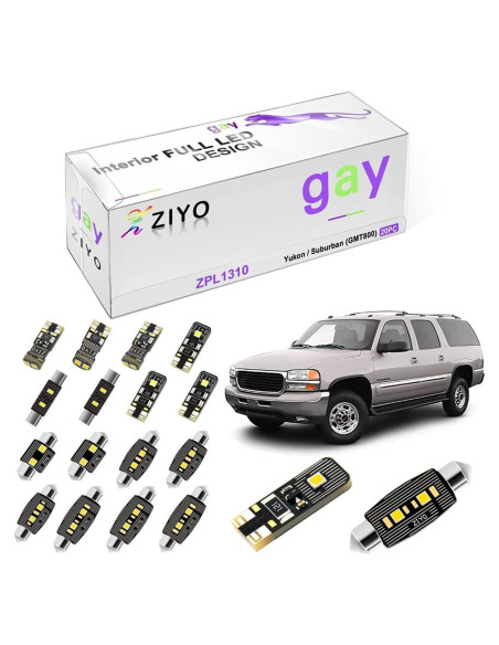 Kit 20 Bombillas LED ZIYO para GMC Yukon 2000-2006