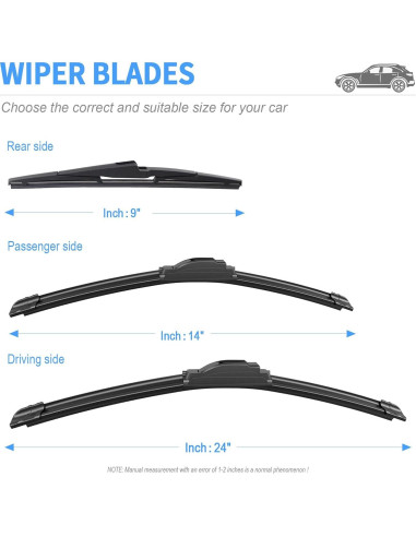 Limpiaparabrisas Gavimnal 24+14+9 cm Chevrolet Spark 2016-2022