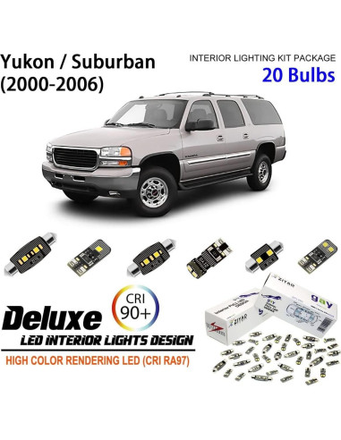 Kit 20 Bombillas LED ZIYO para GMC Yukon 2000-2006