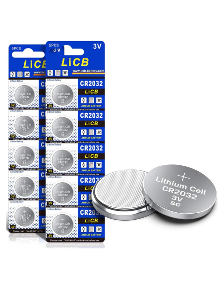 Batería de Litio CR2032 3V LiCB Paquete de 10 Unidades