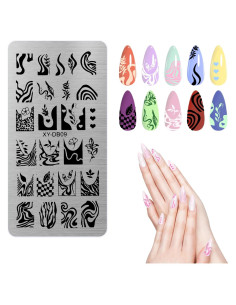 Plantilla de Estampado de Uñas Dagslys Geométrica 15x6.9cm