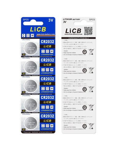 Batería de Litio CR2032 3V LiCB Paquete de 10 Unidades