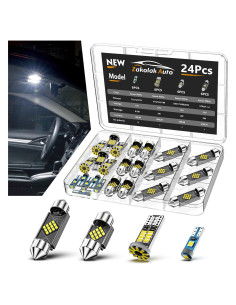 Kit de 24 Bombillas LED para Interiores de Auto Zakolak