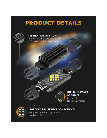 Kit de 24 Bombillas LED para Interiores de Auto Zakolak