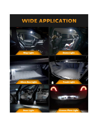 Kit de 24 Bombillas LED para Interiores de Auto Zakolak