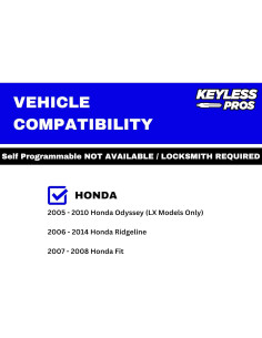 Control Remoto Honda Fit/Odyssey/Ridgeline 3 Botones 2