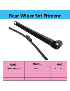 Juego de limpiaparabrisas trasero DAZOM para Volkswagen Jetta 2011-2018 2