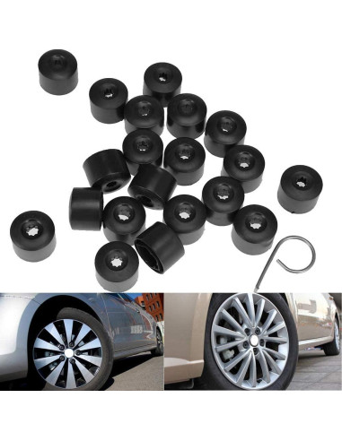 Juego de 20 Cubiertas de Tuerca de Rueda Saihisday con Herramienta