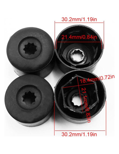 Juego de 20 Cubiertas de Tuerca de Rueda Saihisday con Herramienta