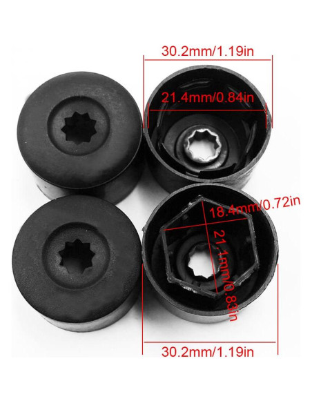 Juego de 20 Cubiertas de Tuerca de Rueda Saihisday con Herramienta
