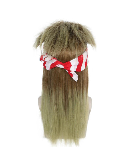 Peluca Mullet JoneTing Negra Rubia + Gorro y Diadema