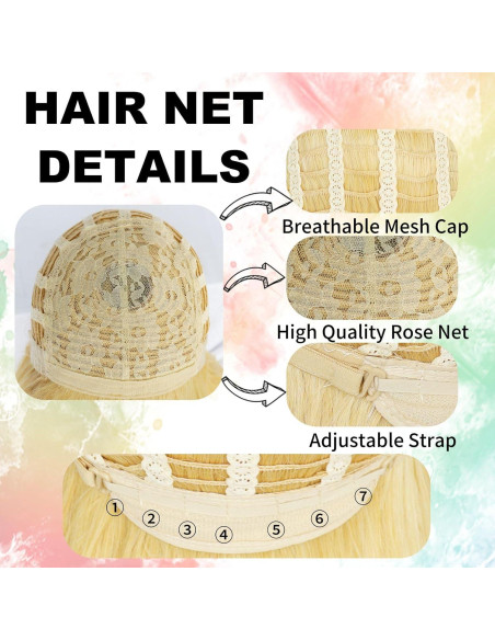 Peluca Mullet JoneTing Negra Rubia + Gorro y Diadema