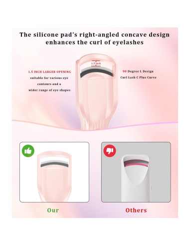 Rizador de Pestañas Eléctrico Acavado - Calentamiento 10s