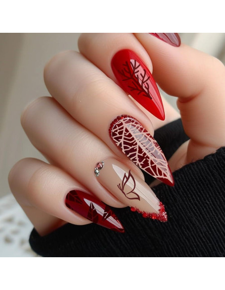 Juego de Estampado de Uñas Beinkmake 3 Piezas Floral