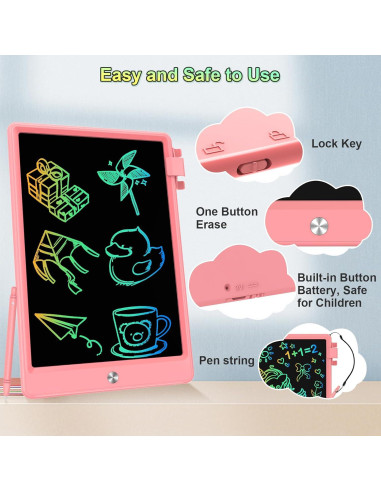 Tableta de Dibujo LCD CHAFEGY 10.5" Rosa para Niños