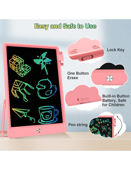 Tableta de Dibujo LCD CHAFEGY 10.5" Rosa para Niños
