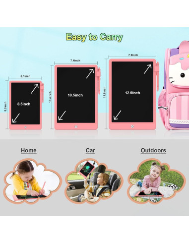 Tableta de Dibujo LCD CHAFEGY 10.5" Rosa para Niños
