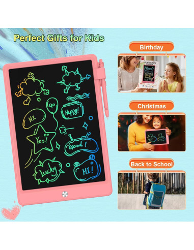 Tableta de Dibujo LCD CHAFEGY 10.5" Rosa para Niños