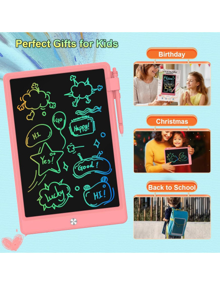 Tableta de Dibujo LCD CHAFEGY 10.5" Rosa para Niños