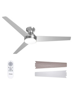 Ventilador de Techo Amico KFM52PLY3B02R1 con Luz y Control Remoto