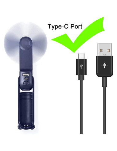 Cable de carga USB C 1.5m para ventiladores JISULIFE y más