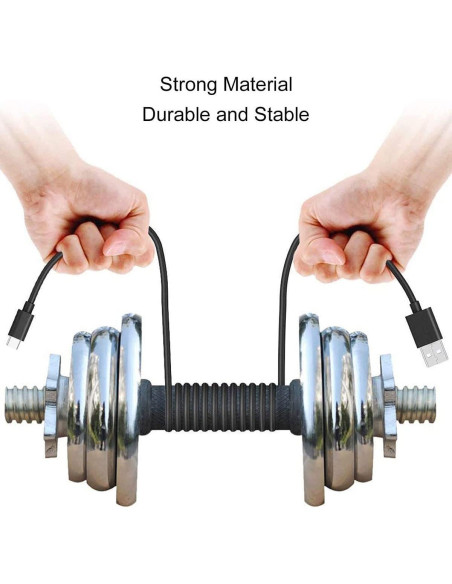 Cable de carga USB C 1.5m para ventiladores JISULIFE y más