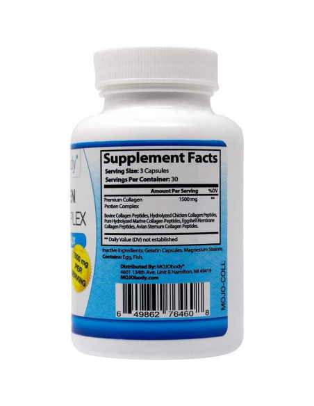 Cápsulas de Colágeno Múltiple MOJObody 1800mg 90 Cápsulas