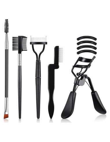 Rizador de Pestañas Perthlin con Kit de Cepillos y Peines