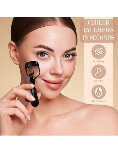 Rizador de Pestañas Perthlin con Kit de Cepillos y Peines