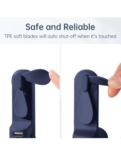 Ventilador Portátil JISULIFE F8-P Mini 3 en 1 Recargable 2