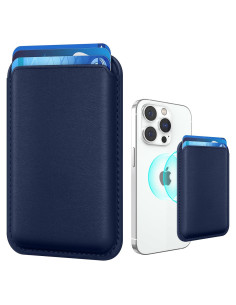 Billetera Magnética Amzone para iPhone 15/14/13/12 Azul