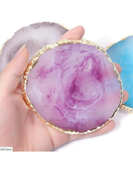 Paleta de Resina para Uñas Beautifultracy 2 Pcs Gris y Púrpura