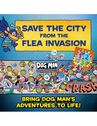 Juego de Mesa Dog Man Ataque de las Pulgas University Games