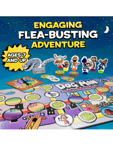 Juego de Mesa Dog Man Ataque de las Pulgas University Games