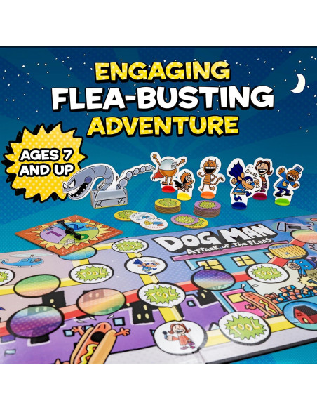Juego de Mesa Dog Man Ataque de las Pulgas University Games