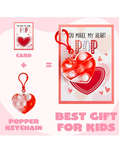 JOYIN 12 Juguetes Llave Pop Fidget Antiestrés Multicolor