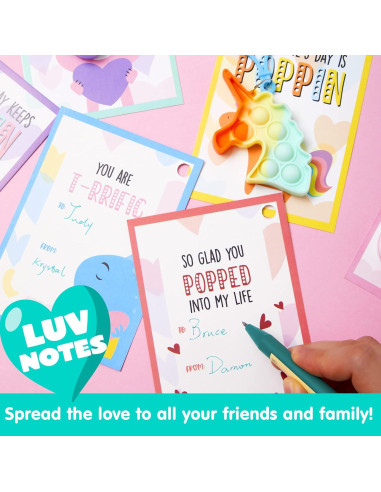 JOYIN 12 Juguetes Llave Pop Fidget Antiestrés Multicolor