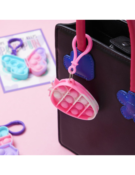 JOYIN 12 Juguetes Llave Pop Fidget Antiestrés Multicolor