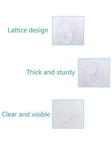 Soporte para lápices y bolígrafos Newkita acrílico transparente 3 ranuras