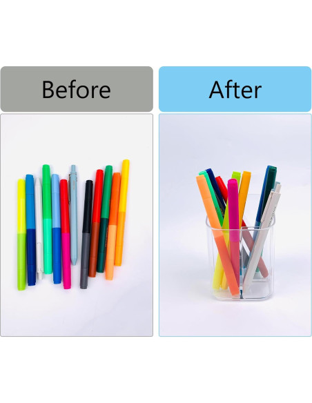 Soporte para lápices y bolígrafos Newkita acrílico transparente 3 ranuras